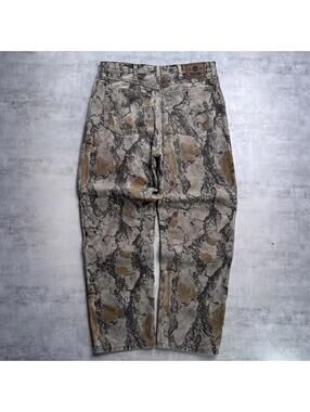 Y2K Wrangler Camo 00s Beige Denim Pants